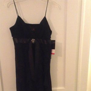 Black adorned cocktail dress